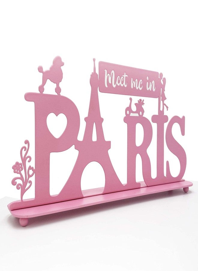 BiaGift Paris Decor for Bedroom Bathroom, Metal Paris Table Decorations, Paris Word Sign, Paris Themed Art for Girls Bedroom, Parisian Eiffel Tower Decor, Stylish Paris Gifts For Women - Image 1